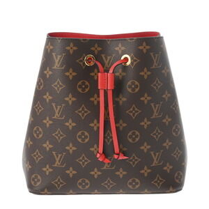 Louis Vuitton Monogram NeoNoe Brown Coquelicot Red Canvas Shoulder Bag